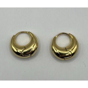 Madewell Chunky Gold Crescent Hoop Earrings